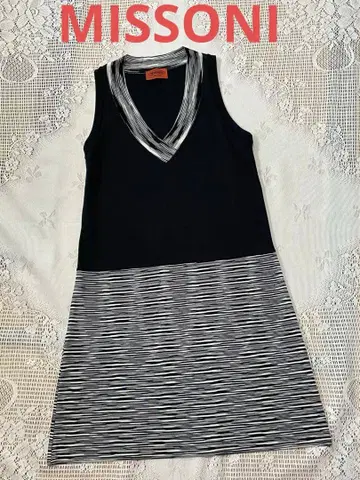 MISSONI 블랙 슬리브리스 튜닉