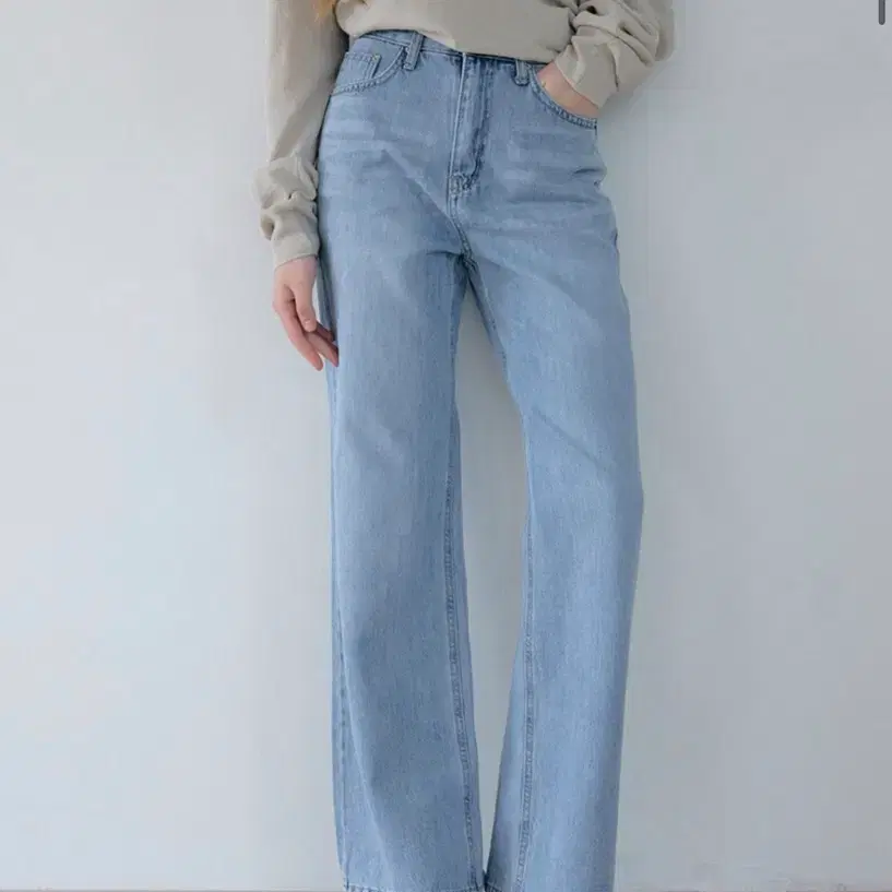 SYS 세미 부츠컷 데님 라이트블루 숏2사이즈