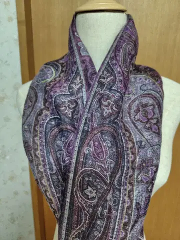 ETRO 에트로 페이즐리 무늬 스톨 린넨 실크 이탈리아제