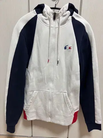 LACOSTE 트리컬러 악어 지퍼 후드티