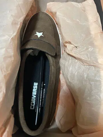 새상품 컨버스 와스타 로퍼 브라운 US8.5 27cm