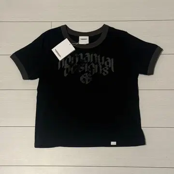 NOMANUAL N.D RINGER 반팔 티셔츠 블랙