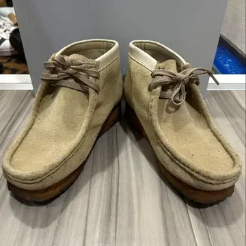 Clarks 왈라비 부츠 베이지 스웨이드 US7 25cm