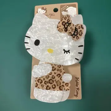 헬로키티 바나나 클립 BIG 레오파드 무늬 산리오 키티