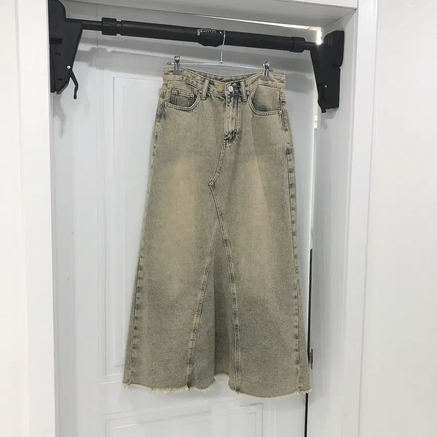 워싱 데님 롱 스커트(S)