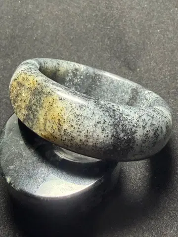 씨앗 푸른 꽃! 화전옥 뱅글 안지름 57.5mm 감정서 포함