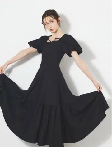 rienda 퍼프 슬리브 원피스