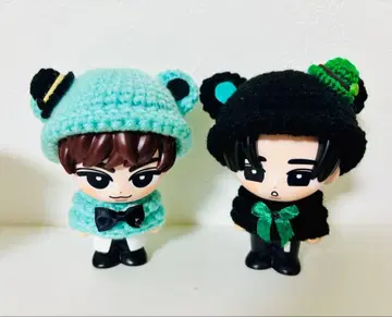 스노우 칠 소프트 비닐 미니 모자 쓴 곰돌이 메메아베 세트