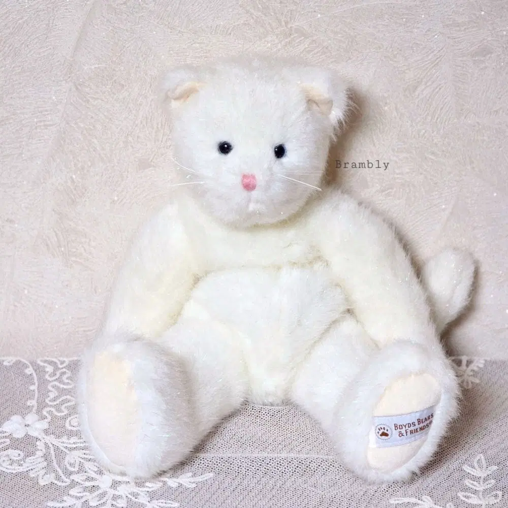보이즈베어 빈티지인형 글리터 반짝이 고양이 냥이 소품 인테리어 키덜트 수집 장식