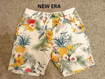 NEW ERA 보태니컬 무늬 숏팬츠 하프 팬츠