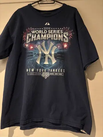Majestic MLB 양키스 2009 월드 시리즈 T셔츠 L