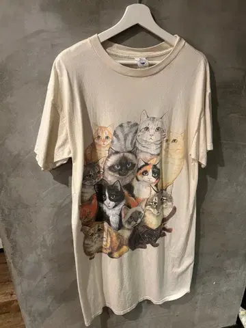 득템! 레어 KATZ 고양이 T셔츠 원피스 아이묭 구제 의류 레어