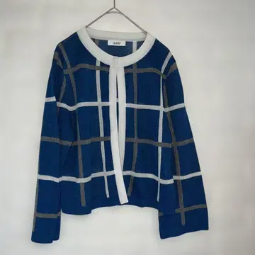 JUDY COLLECTION 체크 무늬 가디건
