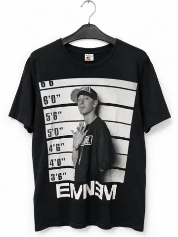 EMINEM 에미넴 포토 프린트 티셔츠 블랙 M 사이즈