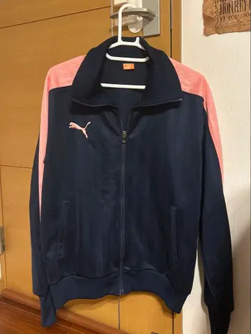 PUMA 트랙 자켓 네이비 핑크 여성용 L 사이즈