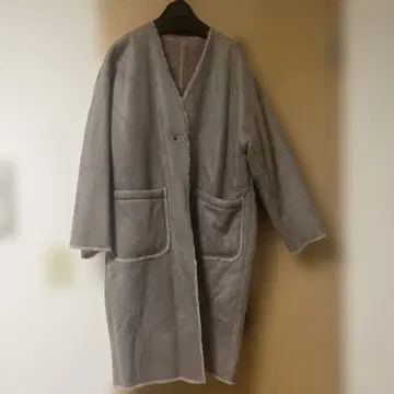 flair 리버서블 무스탕 코트 그레이 LL 사이즈