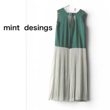 mintdesigns 민트 디자인즈 플리츠 절개 롱 원피스