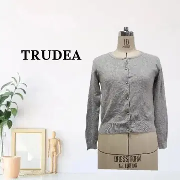 zk745 [ M ] TRUDEA 가디건 고급 비즈 라운드넥 긴팔