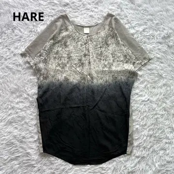 HARE 상의 반팔 그라데이션 루즈핏 티셔츠 풀오버
