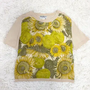 Salvatore Ferragamo 실크 코튼 절개 꽃무늬 셔츠