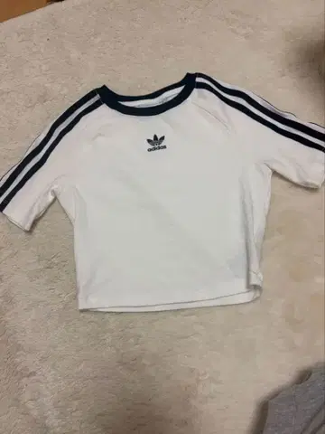 adidas Originals 크롭 T셔츠 화이트