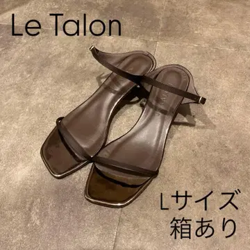 LE TALON 스트랩 샌들 메탈릭 브라운