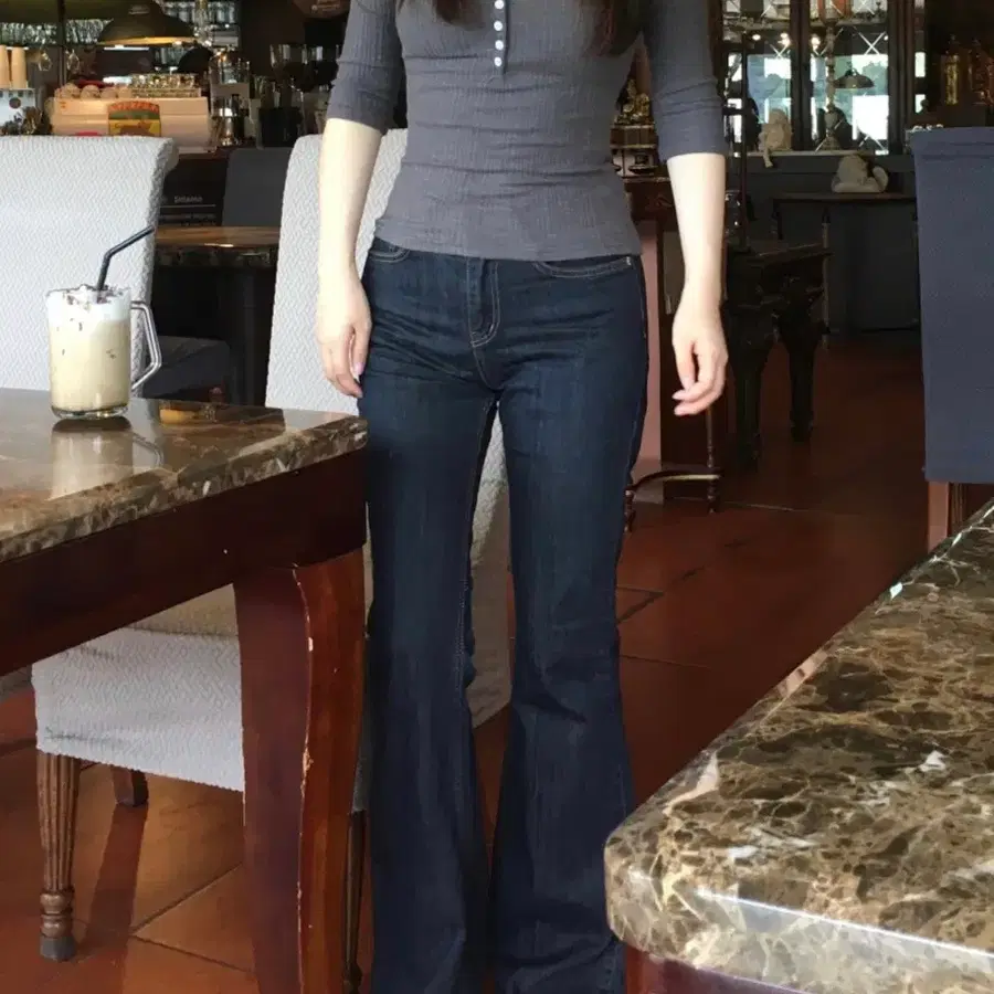아워캐비넷 old span boots cut pants 생지 부츠컷 데님 m사이즈
