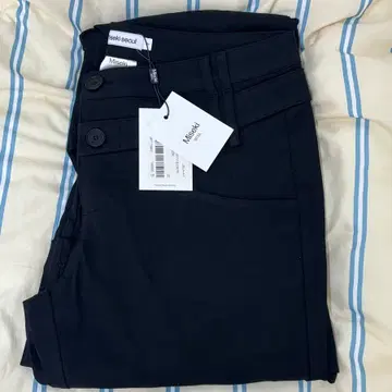 미세키서울 Two line layered folding pants BLACK 2 | 면바지 | 번개
