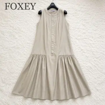 새상품급 FOXEY 플레어 원피스 티어드 롱 A라인 그레이지 M
