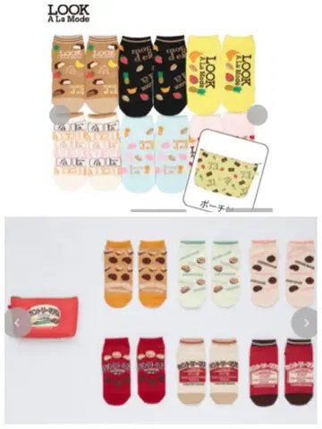 LOOK&컨트리맘 파우치&양말 세트
