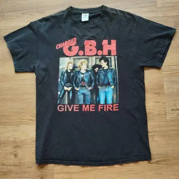 00s G.B.H GIVE ME FIRE 밴딩T셔츠 L 블랙