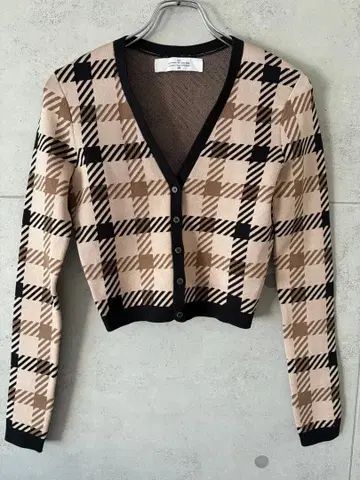 H&M rokh 체크 무늬 니트 가디건