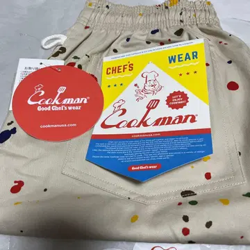 Cookman 페인트 패턴 소스 스플래쉬 숏팬츠 미사용 새상품