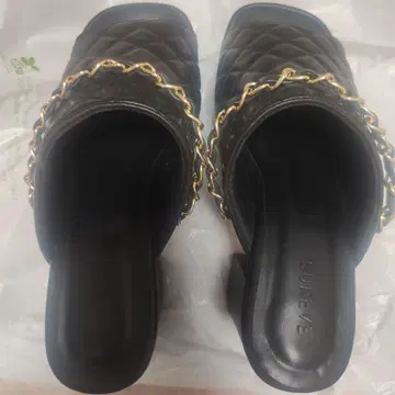 SUREVE 퀼트 GD 체인 통굽 샌들 LL 사이즈
