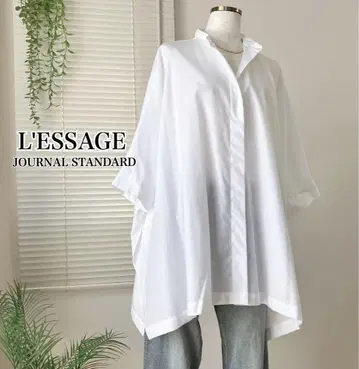 [ 2024SS ] L'ESSAGE 1/60 브로드 돌먼 셔츠 화이트