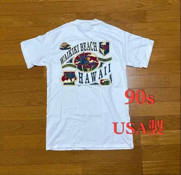 Hanes BEEFY-T WAIKIKI BEACH HAWAII T 90s