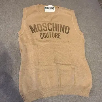 MOSCHINO COUTURE 슬리브리스 니트 베이지