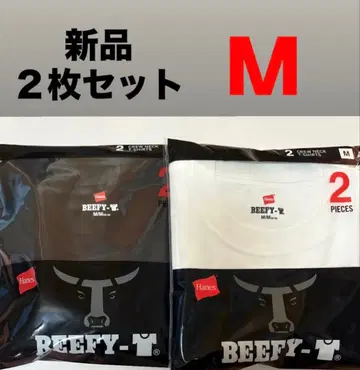[헤인즈] 비피 티셔츠 화이트 블랙 모듬 M 사이즈 2장