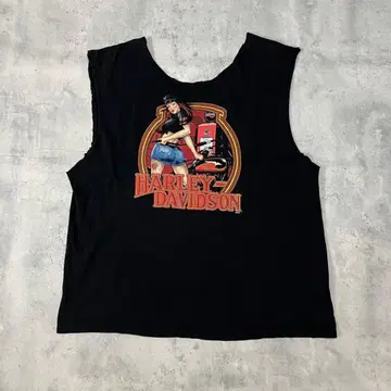 HARLEY DAVIDSON 컷오프 탱크탑 슬리브리스