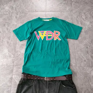 green logo graphic print t-shirt boxy