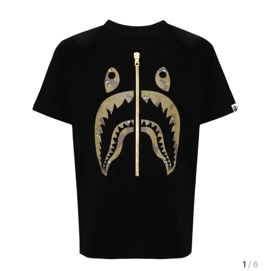 베이프 bape 티셔츠 골드 샤크
