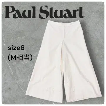 파격! [택 포함 새상품] Paul Stuart 와이드 팬츠 화이트 사이즈 6 M