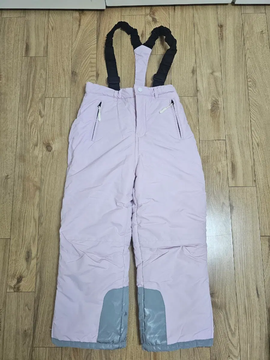 멜빵 스키 바지 150cm 연핑크