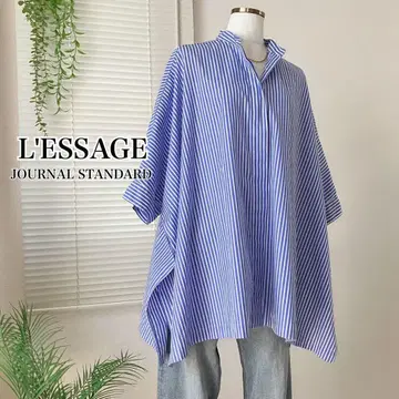 [ 2024SS ] L'ESSAGE 1/60 브로드 돌먼 셔츠 블루