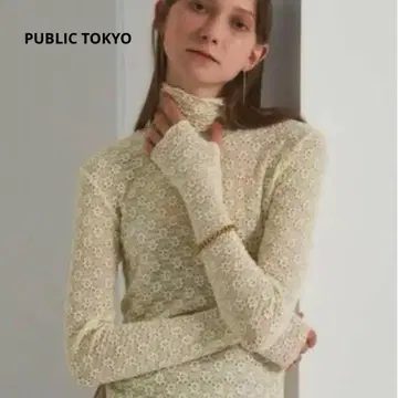 PUBLIC TOKYO 긴팔 레이스 상의