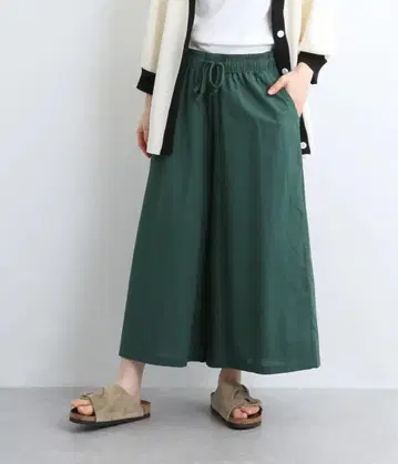 와이드 팬츠 가우초 팬츠 그린 colork 카락 나츄란