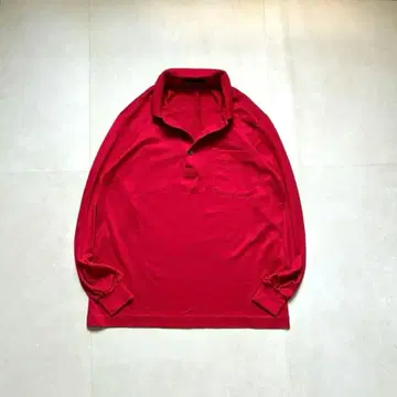90s vintage 무지 긴팔 피케 셔츠 롱 T 아메카지 시티보이