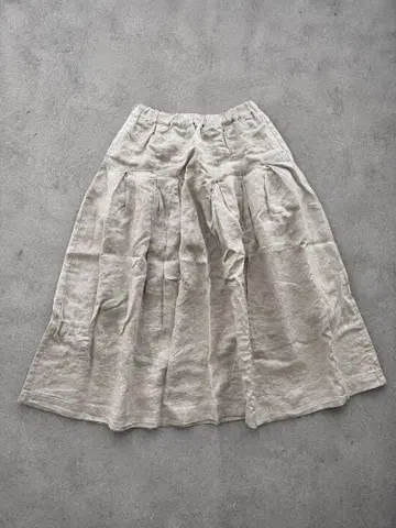 dgy 새상품 린넨 옥스 롱 플레어 스커트 아이보리 베이지 린넨 100%