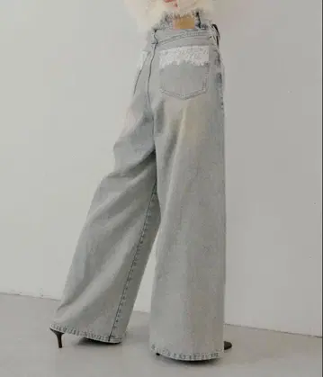 Chico 포켓 레이스 와이드 데님