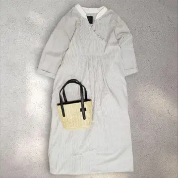 늑대와 올빼미 (F) 히코리풍 스트라이프 롱 원피스 일본제